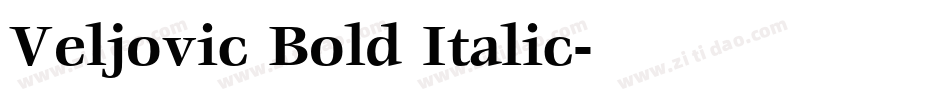 Veljovic Bold Italic字体转换